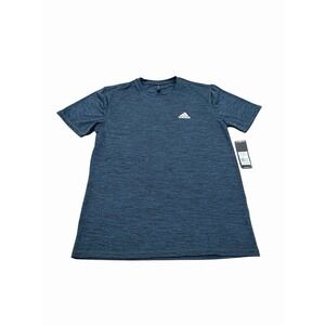 NWT Adidas Mens Tech Tee Golf T-Shirt Activewear  Space Dye Blue Small